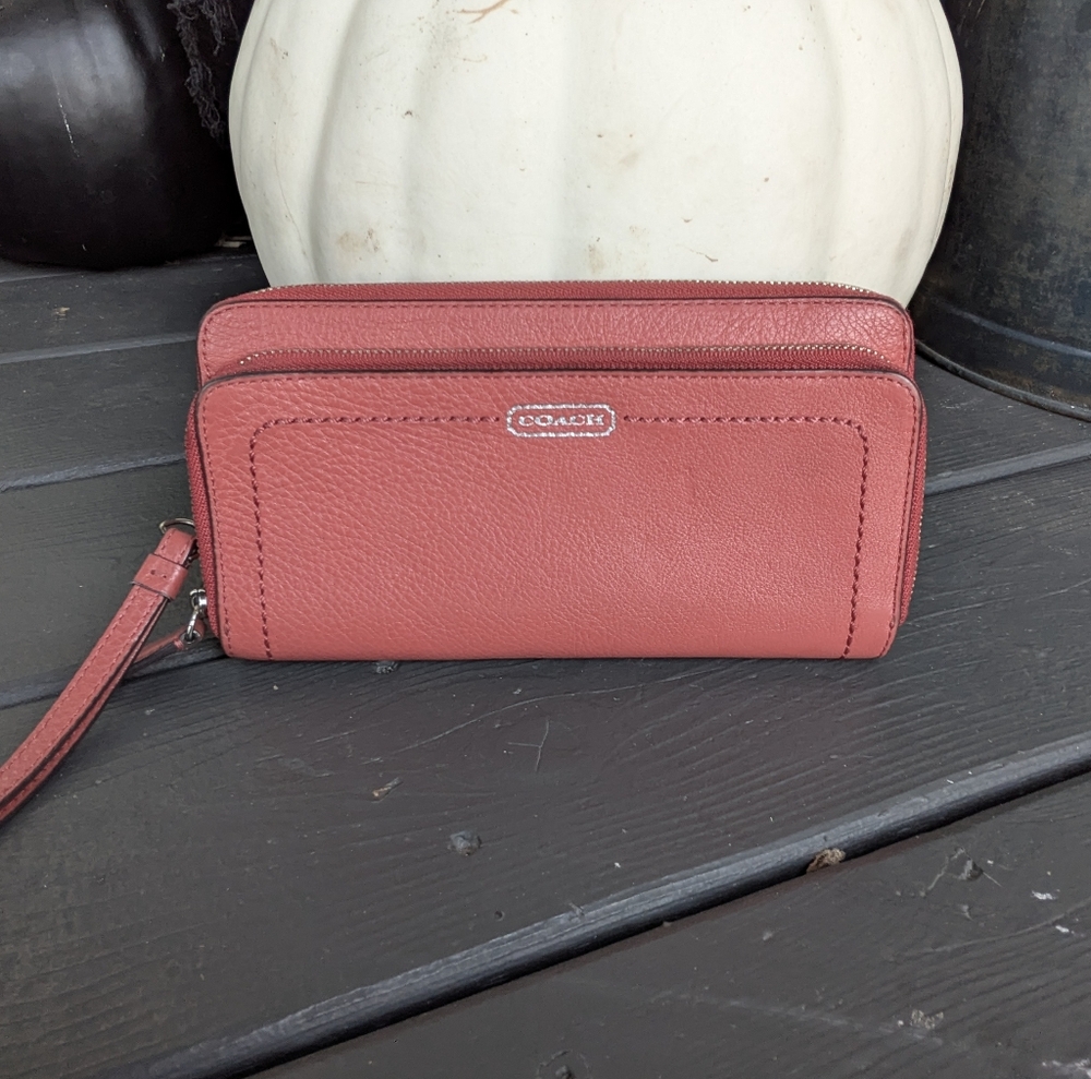 Coach Park Double Accordian Zip Wallet